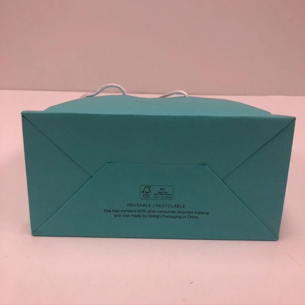 Tiffany & Co Authentic Blue Paper Bag Shopping Gift Jewlery Small 8x9.75x4‎